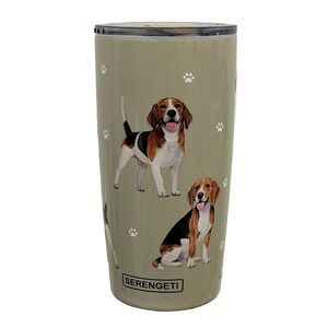 Beagle Serengeti Stainless Steel Tumbler 16 oz Vacuum Insulated 6.75" Tall